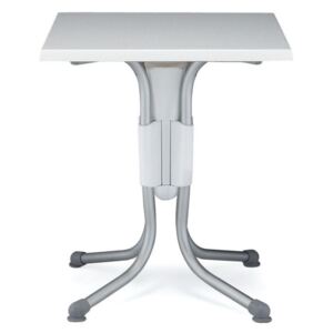 Nardi POLO összecsukható fehér asztal 70x70cm fehér-ezüst DurelTop kültéri asztallap