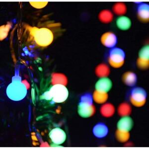 Namvi Karácsonyi fények LED-es több színű (10 db gömb) QS-281