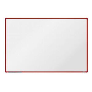 BoardOK fehér mágneses tábla, 180 x 120 cm, piros
