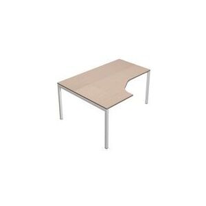 MOON U ergo irodai asztal, 140 x 120 x 74 cm, fehér/fehér