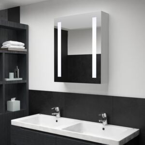 Tükrös fürdőszobaszekrény LED világítással 50 x 13 x 70 cm