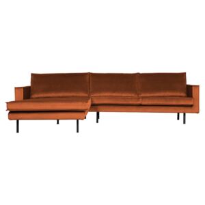 BePureHome - Rodeo baloldali heverő kanapé, bársony, rozsda
