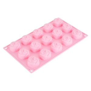 Roses rózsaszín szilikon mini sütőforma - Tantitoni