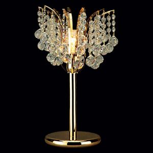 Klassisch kristály asztali lámpa, arany, 28 cm, 1xE27