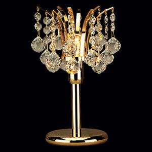 Klassisch kristály asztali lámpa, arany, 28 cm, 1xE14