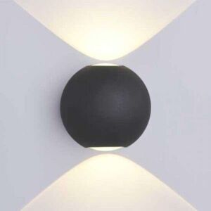 OPTONICA LED design fali lámpa, fekete /6W/90°/110*93mm/nappali f