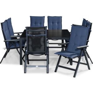 Asztal és szék garnitúra VG7292, Párna színe: Kék