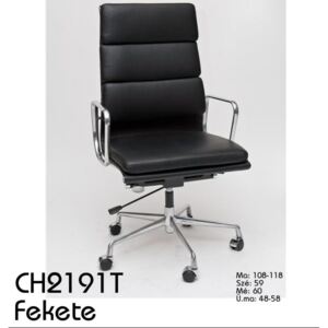CH2191T irodai szék fekete bőr
