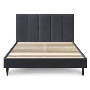 Vivara Velour sötétszürke bársony kétszemélyes ágy, 180 x 200 cm - Bobochic Paris