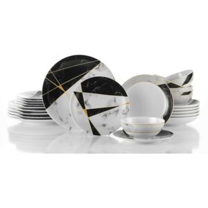 Black&White 24 db-os porcelán étkészlet - Kütahya Porselen