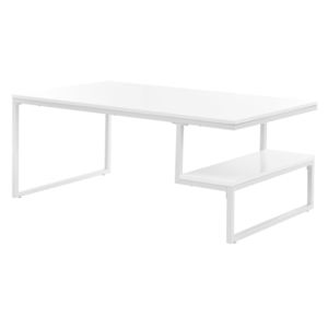 [en.casa Dohányzóasztal polccal Granby design nappali asztal 110 x 60 cm fehér