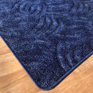Szegett szőnyeg 70x250 cm - Kék színben karmolt mintával