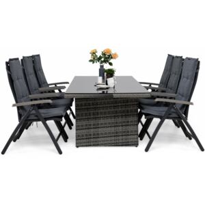 Asztal és szék garnitúra VG4247 Fekete