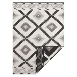 Malibu fekete-krémszínű kültéri szőnyeg, 170 x 120 cm - Bougari