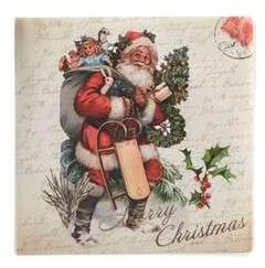 Karácsonyi szalvéta- vintage- 16-5 x 16-5 cm 20 db/csomag D