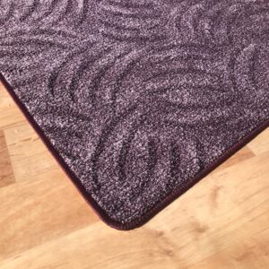Szegett szőnyeg 70x250 cm – Lila színben karmolt mintával