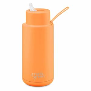 Ceramic Bottle Neon Orange narancs 1000ml-es rozsdamentes acél kerámia bevonatos termosz szívószáltartó sport kupakkal