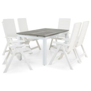 Asztal és szék garnitúra VG4018 Fehér + szürke