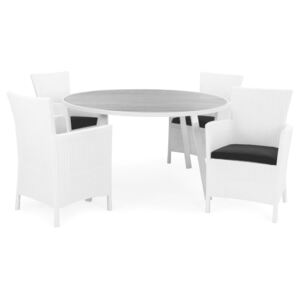 Asztal és szék garnitúra VG3987 Fehér + szürke