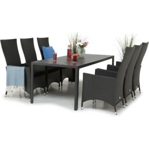 Asztal és szék garnitúra VG5222 Fekete