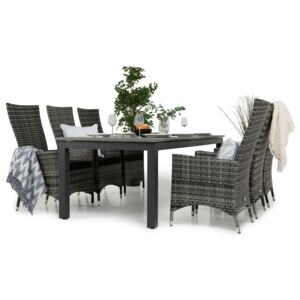 Asztal és szék garnitúra VG5275 Szürke + fekete