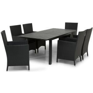 Asztal és szék garnitúra VG5508 Fekete
