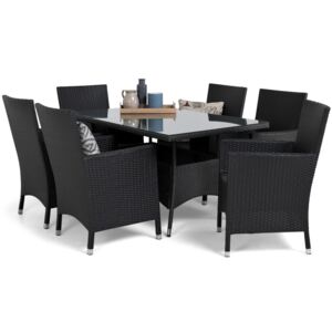 Asztal és szék garnitúra VG4698 Fekete
