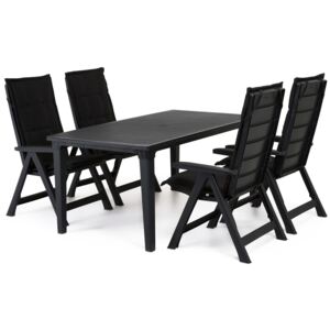 Asztal és szék garnitúra VG4513, Szín: Grafit