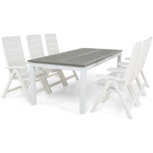 Asztal és szék garnitúra VG4022 Fehér + szürke