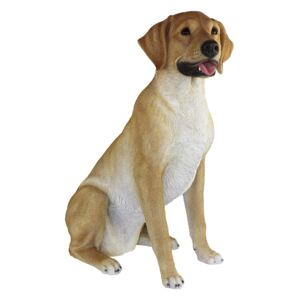 Ülő labrador retriever kutya szobor