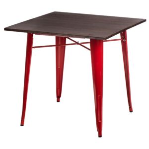 Paris Wood asztal piros - dió