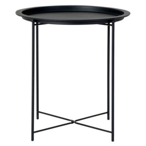 Tálcás lerakóasztal, 47 cm, fekete - GOUTTE