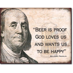 Fémplakát - Ben Franklin (Beer)