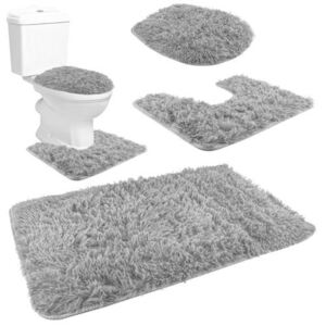 ISO Fürdőszoba- és WC-szőnyeg 80x50cm 3db, szürke, 8312