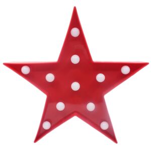 KIK LED dekorációs csillag 28 cm - piros, KX9935