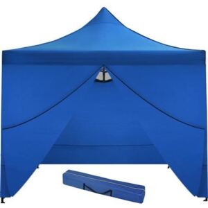 ISO Értékesítési sátor 3 x 3 m + 4 falak, kék, 9922