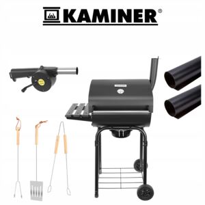 Kaminer Kerti grill faszén fedővel, kiegészítők, 9790