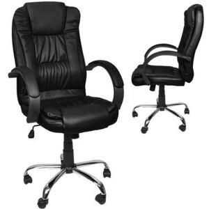 ISO Irodai szék ECO bőr fekete, 8983