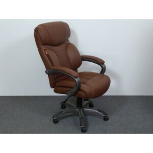 CHA-435 bőr főnöki fotel, barna (OUTLET)