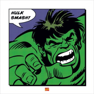 Hulk - Smash Festmény reprodukció, (40 x 40 cm)