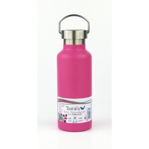DORAS Retro termosz mozgatható füllel - Rozsdamentes acél - Rózsaszín - 500 ml