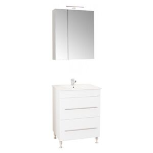 Bazena Premium60 fürdőszoba bútor szett mosdóval, Oglio Premium60 tükrös polccal