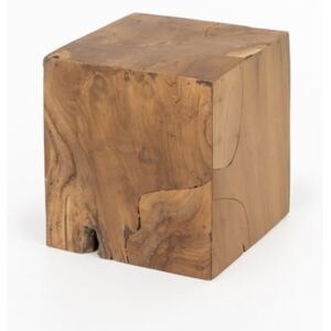 Patchwork teakfa ülőke, 35 x 35 cm - WOOX LIVING