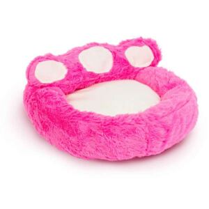 Mancs alakú kutyafekhely - "S" méret - rózsaszín - törtfehér