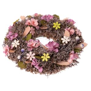 Trissa függő koszorú virágokkal, ⌀ 18 cm - Dakls