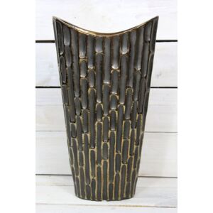 Kerámia váza - szürkés-arany (m. 36 cm) méret