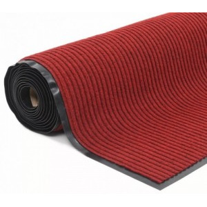 Piros, csúszásgátlós lábtörlő vinyl hátoldallal 1,2 x 10 m