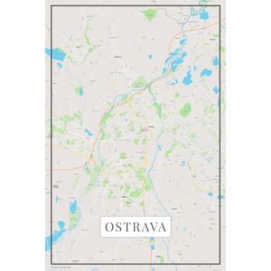 Ostrava color térképe