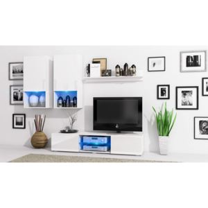 MEBLINE Living Room Set DECO White / White Gloss