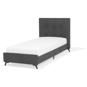 Egyszemélyes ágy 90 cm AMBRE (ágyráccsal) (fekete)